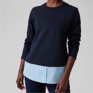 Athleta Color Block Navy Blue Mixed Media
Gallery Top 2.0 Size Small
